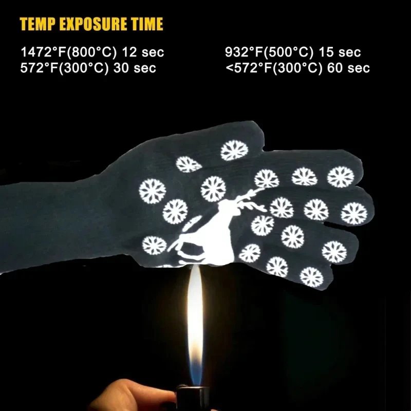 One Piece BBQ Gloves High Temperature Resistance