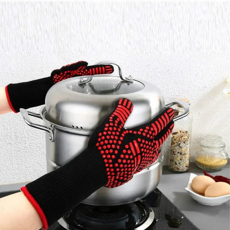 One Piece BBQ Gloves High Temperature Resistance
