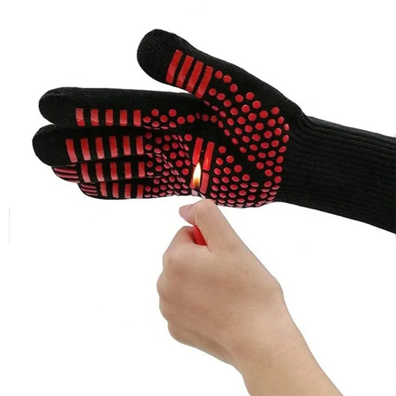 One Piece BBQ Gloves High Temperature Resistance