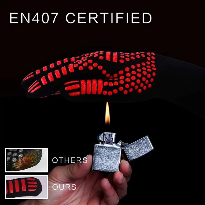 One Piece BBQ Gloves High Temperature Resistance