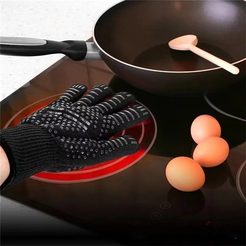 One Piece BBQ Gloves High Temperature Resistance