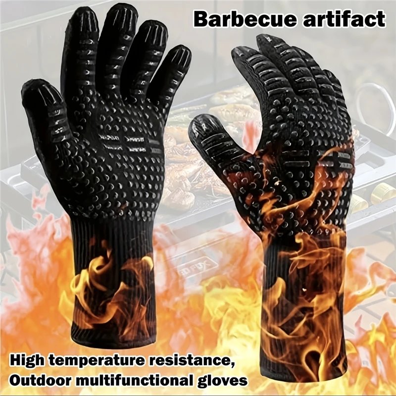 One Piece BBQ Gloves High Temperature Resistance
