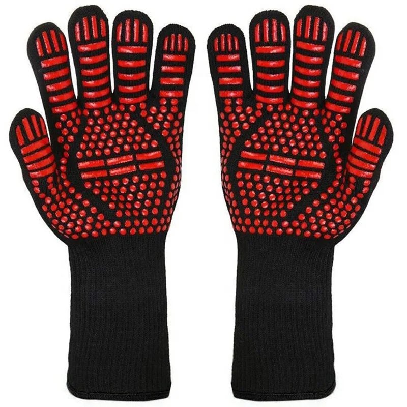 One Piece BBQ Gloves High Temperature Resistance