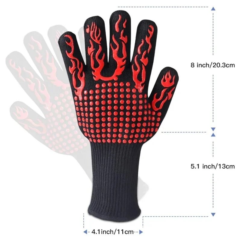 One Piece BBQ Gloves High Temperature Resistance