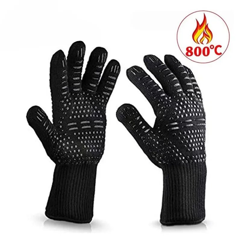 One Piece BBQ Gloves High Temperature Resistance