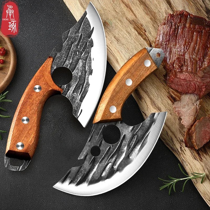 Multifunctional Kitchen Knife Stainless Steel Forged Knife Meat Cleaver Boning Knife with Bottle Opener Portable Pocket Knife