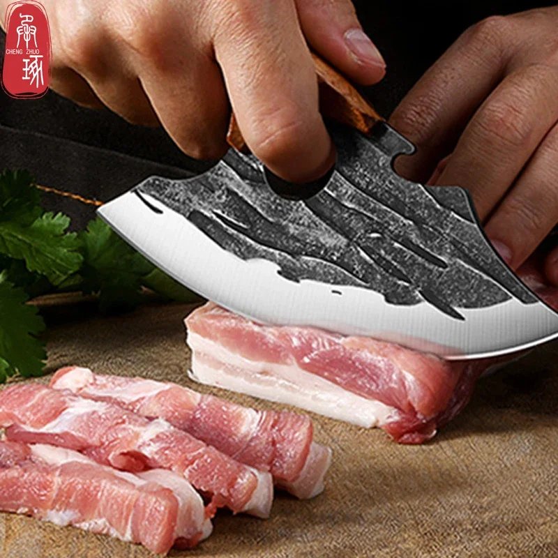Multifunctional Kitchen Knife Stainless Steel Forged Knife Meat Cleaver Boning Knife with Bottle Opener Portable Pocket Knife