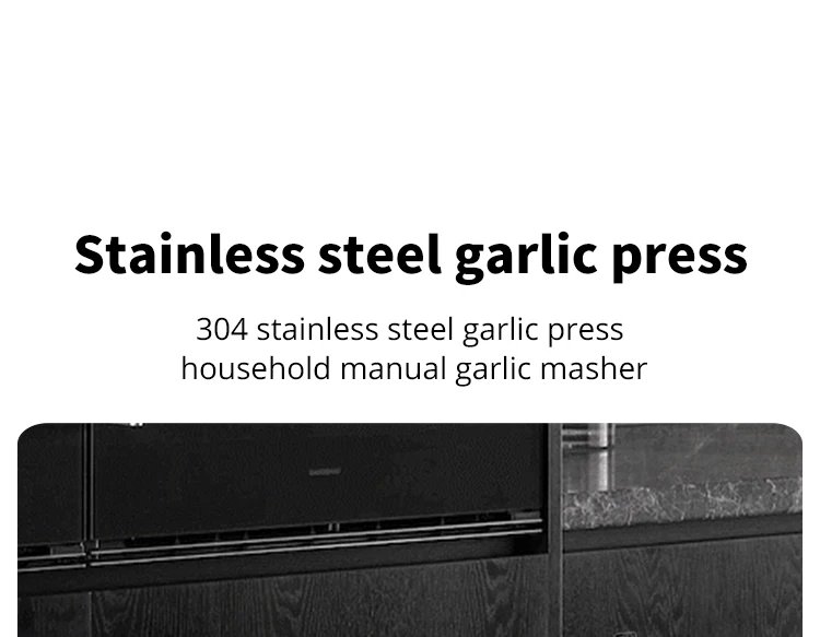 Black Garlic Press Garlic Mashers Manual Ring Garlic Peeler Garlic Beater Stainless Steel Garlic Mashers