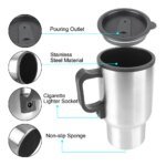 Electric Heating Car Kettle Water Coffee Milk Thermal Mug Camping Travel Kettle Stainless Steel Vehicle Heating Cup - Image 5