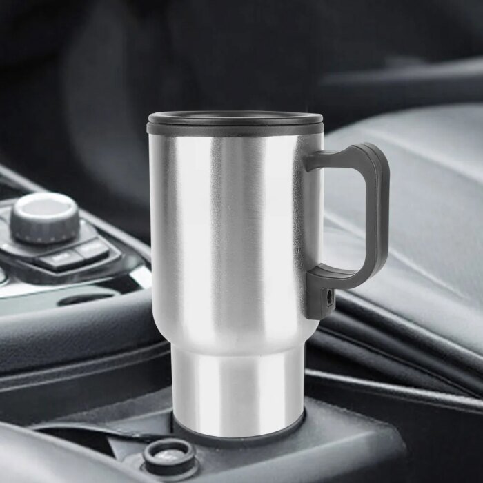 Electric Heating Car Kettle Water Coffee Milk Thermal Mug Camping Travel Kettle Stainless Steel Vehicle Heating Cup - Image 4
