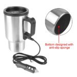 Electric Heating Car Kettle Water Coffee Milk Thermal Mug Camping Travel Kettle Stainless Steel Vehicle Heating Cup - Image 6