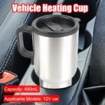 Electric Heating Car Kettle Water Coffee Milk Thermal Mug Camping Travel Kettle Stainless Steel Vehicle Heating Cup - Image 3
