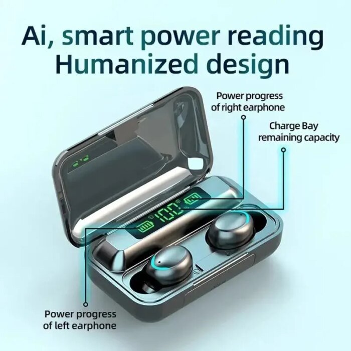 Wireless Bluetooth Headphones Tws Waterproof Earbuds Earphones Digital Display Heaset Large Capacity Charging Case - Image 5