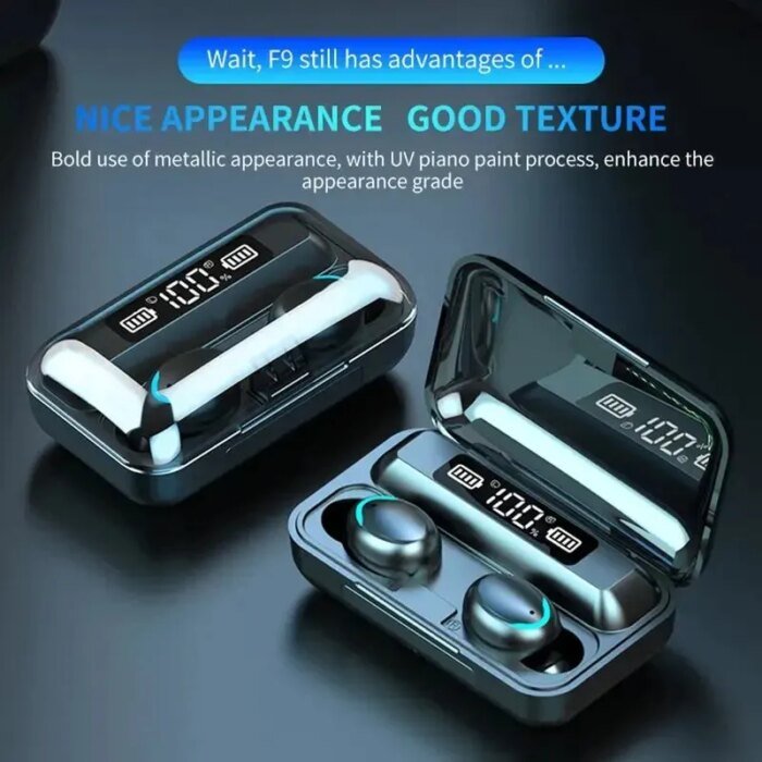 Wireless Bluetooth Headphones Tws Waterproof Earbuds Earphones Digital Display Heaset Large Capacity Charging Case - Image 2