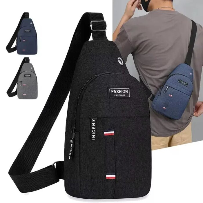 Chest Bag Men's One Shoulder Crossbody Bag Large Capacity Outdoor Sports And Leisure Fashion Small Shoulder Bag Large Capacit - Image 1