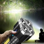 High Power Rechargeable Led Flashlight 7LED Camping Torch With Cob Side Light Lightweight Outdoor Lighting ABS Material - Image 3