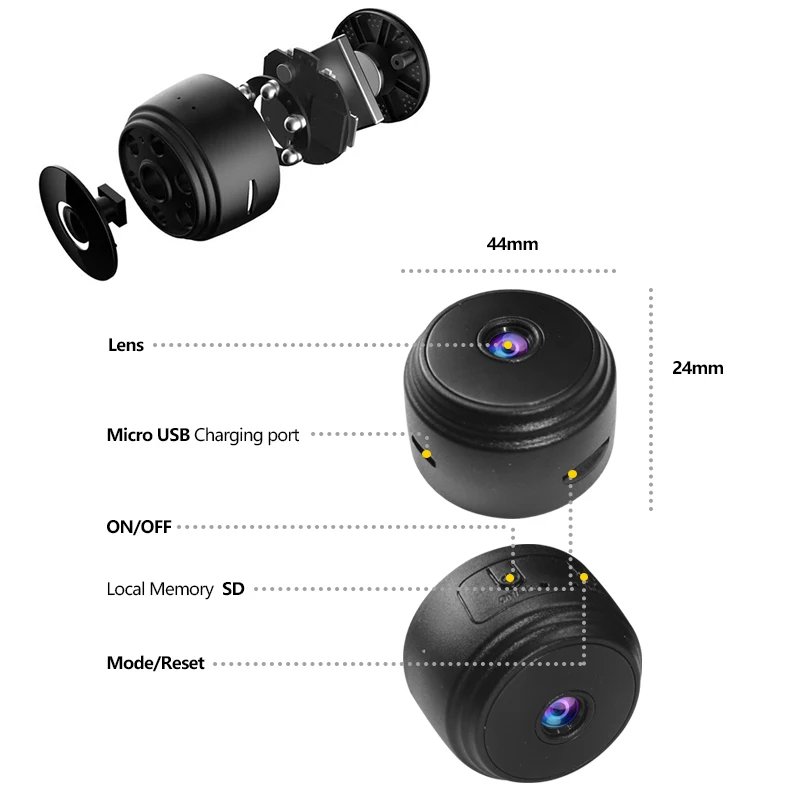 A9 WiFi Mini Camera Wireless Video Recorder Security Protection Camera Smart Home Monitoring Camera For Infants And Pets