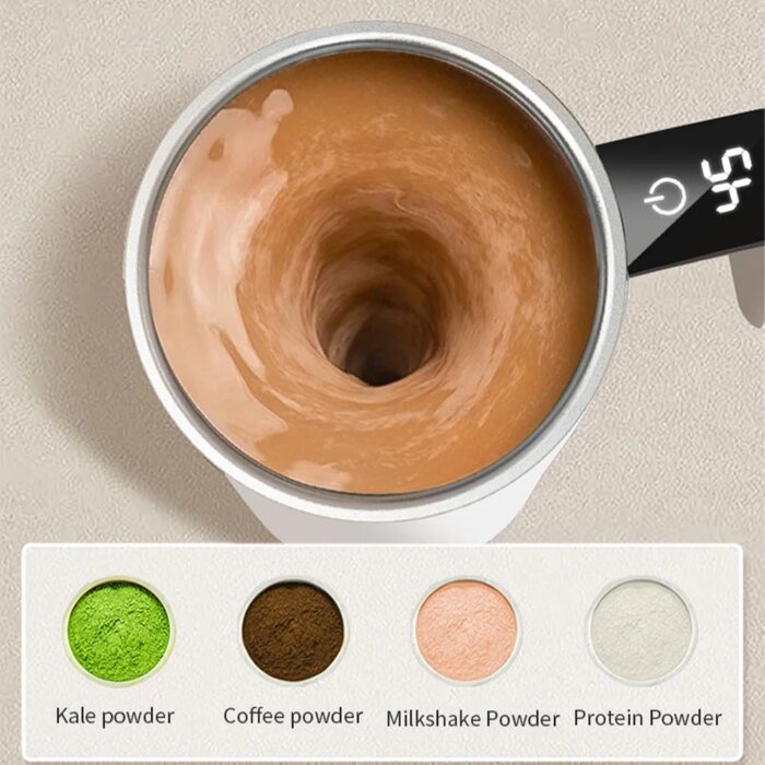 Automatic Stirring Cup Rechargeable Portable Coffee Electric Stirring Stainless Steel Mixer Rotating Magnetic Self Stirring Mugs - Image 4