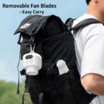 Ceiling Fan Portable Camping Tent Ceiling Canopy Fan 8000mah Rechargeable Wireless Fan Air Circulators with Remote Control Light - Image 6