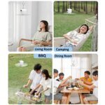 Ceiling Fan Portable Camping Tent Ceiling Canopy Fan 8000mah Rechargeable Wireless Fan Air Circulators with Remote Control Light - Image 5