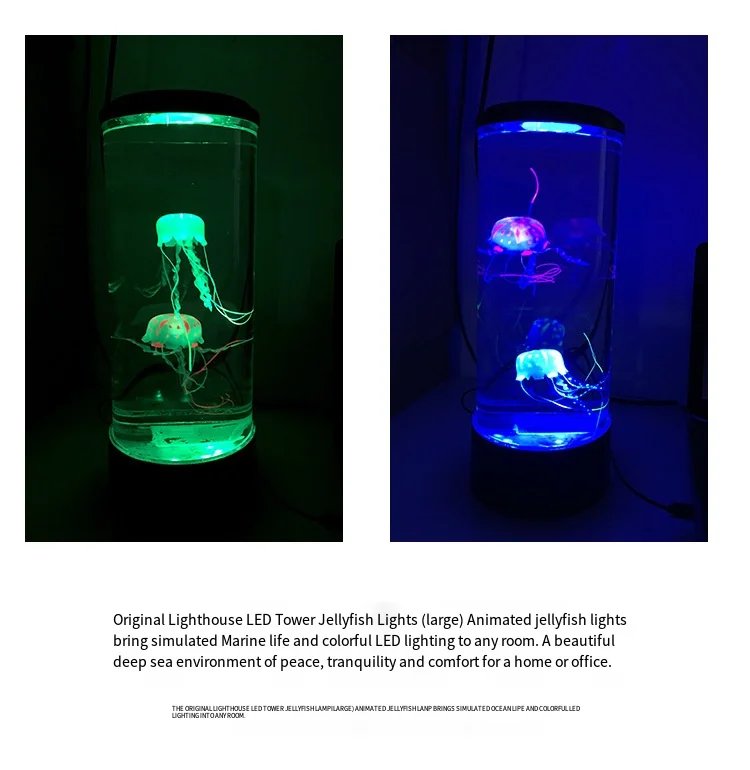 Jellyfish Lamp 7Colors LED Mood Aquarium Ocean Night Lights For Home Bedroom Desktop Decoration Children's Birthday Gift