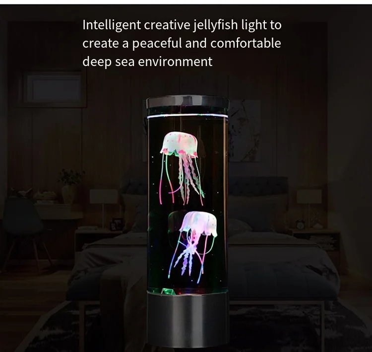 Jellyfish Lamp 7Colors LED Mood Aquarium Ocean Night Lights For Home Bedroom Desktop Decoration Children's Birthday Gift