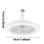 Rotatable 3in1 Ceiling Fan with Remote Control Lighting Lamp E27 Converter Base Lighting Base Bedroom Living Room Miflame - Image 6