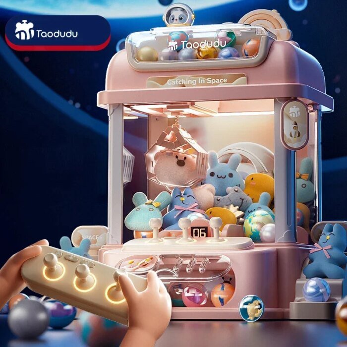 Big Size DIY Doll Machine Kids Coin Operated Play Game Mini Claw Catch Toy Crane Machines Music Doll Children Xmas Gifts Toys - Image 1