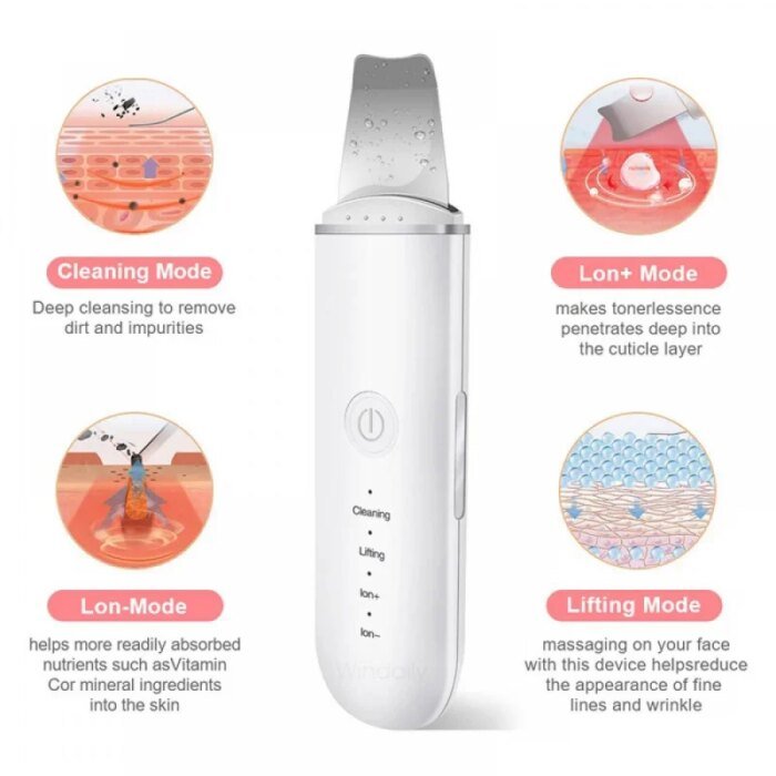 Ultrasonic Skin Care Spatula Vibration Blackhead Remover Cavitation Shovel Facial Exfoliation Skin Care Tools - Image 2