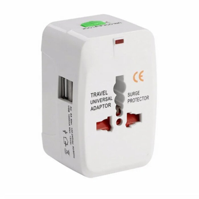 2 USB Charging Universal Travel Adapter All-in-one International World Travel AC Power Converter Plug Adaptor Socket Eu - Image 2