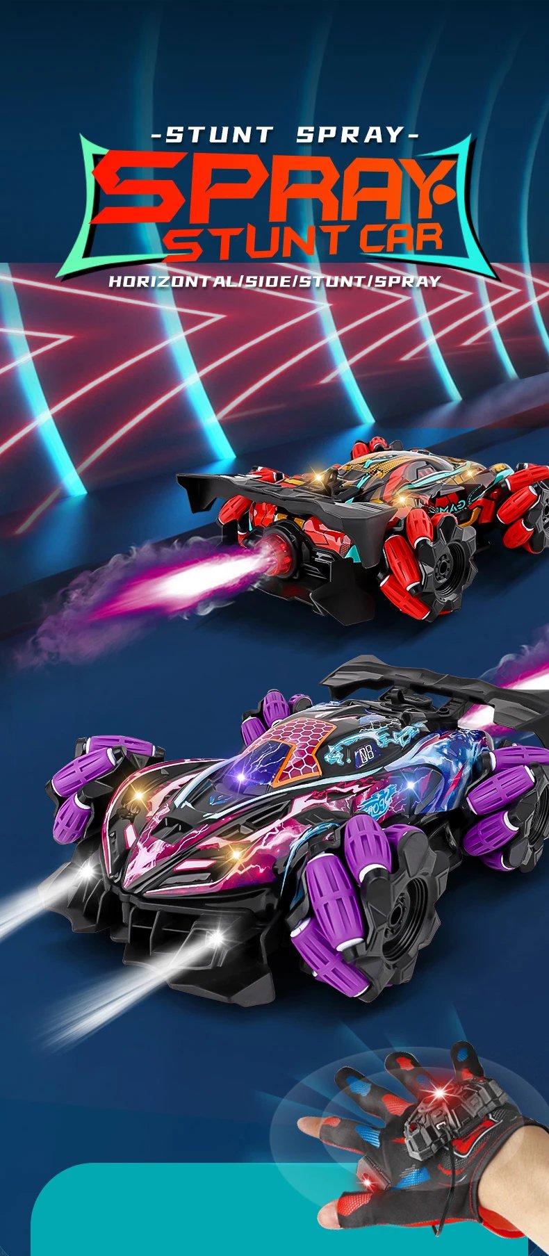 WLtoys F1 Drift RC Car With Led Lights Music 2.4G Glove Gesture Radio Remote Control Spray Stunt Car 4WD Electric Children Toys WLtoys F1 Drift RC Car With Led Lights Music 2.4G Glove Gesture Radio Remote Control Spray Stunt Car 4WD Electric Children Toys