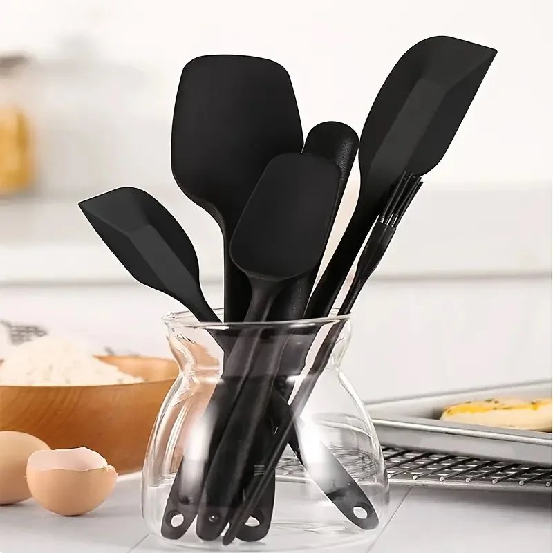 6-Piece Silicone Bakeware Set, Non-Stick Heat Resistant Spatulas, Food Grade Silicone Baking Tool Kit, Kitchen Essentials Cookin