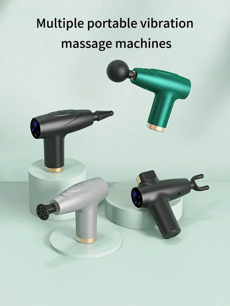 Black 4-Head Mini Fascia Gun Multi-Stage Massage Gun Muscle Relaxation Massage Equipment Portable Vibration Massager Black 4-Head Mini Fascia Gun Multi-Stage Massage Gun Muscle Relaxation Massage Equipment Portable Vibration Massager