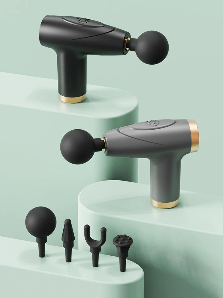 Black 4-Head Mini Fascia Gun Multi-Stage Massage Gun Muscle Relaxation Massage Equipment Portable Vibration Massager Black 4-Head Mini Fascia Gun Multi-Stage Massage Gun Muscle Relaxation Massage Equipment Portable Vibration Massager