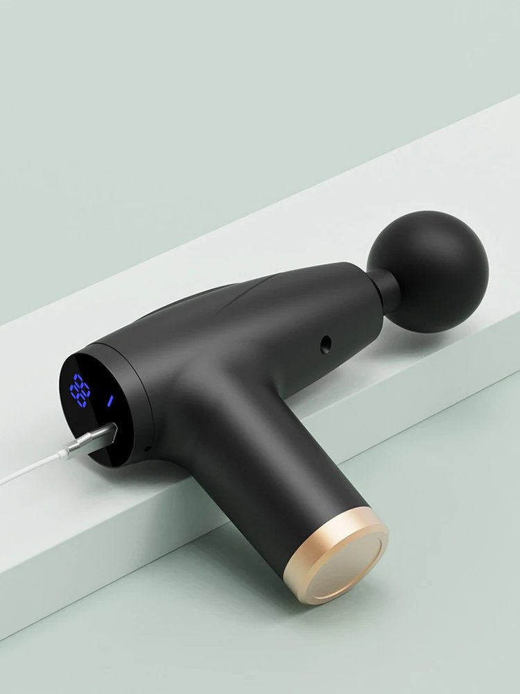 Black 4-Head Mini Fascia Gun Multi-Stage Massage Gun Muscle Relaxation Massage Equipment Portable Vibration Massager Black 4-Head Mini Fascia Gun Multi-Stage Massage Gun Muscle Relaxation Massage Equipment Portable Vibration Massager
