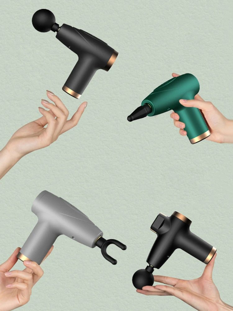 Black 4-Head Mini Fascia Gun Multi-Stage Massage Gun Muscle Relaxation Massage Equipment Portable Vibration Massager Black 4-Head Mini Fascia Gun Multi-Stage Massage Gun Muscle Relaxation Massage Equipment Portable Vibration Massager