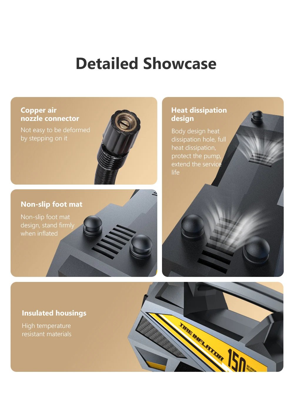 Corded Portable Car Air Pump Upgraded 12V 150PSI Electric Tire Inflator Pump Motorcycle Bike Ball LED Light Car Air Compressor Corded Portable Car Air Pump Upgraded 12V 150PSI Electric Tire Inflator Pump Motorcycle Bike Ball LED Light Car Air Compressor