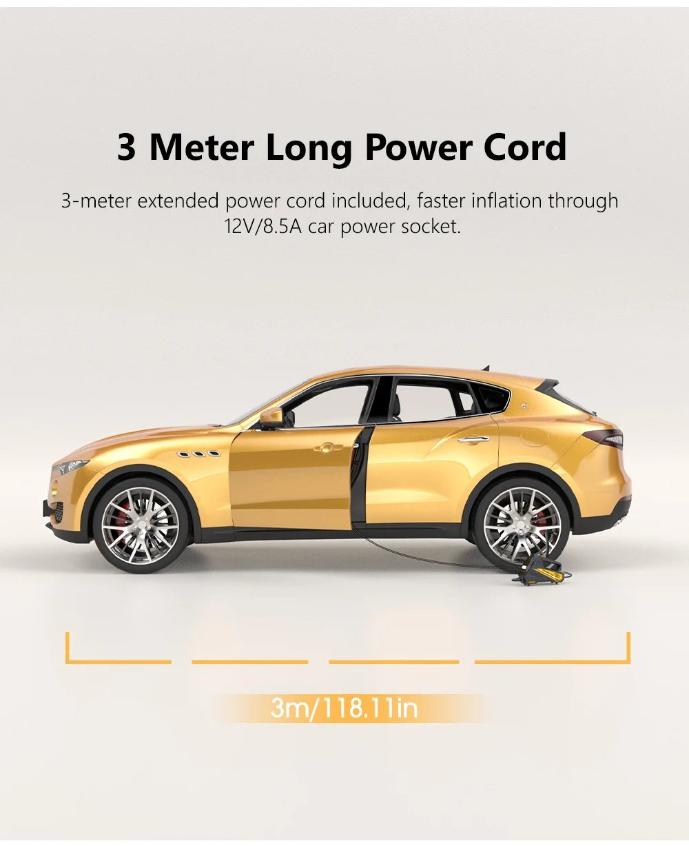 Corded Portable Car Air Pump Upgraded 12V 150PSI Electric Tire Inflator Pump Motorcycle Bike Ball LED Light Car Air Compressor Corded Portable Car Air Pump Upgraded 12V 150PSI Electric Tire Inflator Pump Motorcycle Bike Ball LED Light Car Air Compressor
