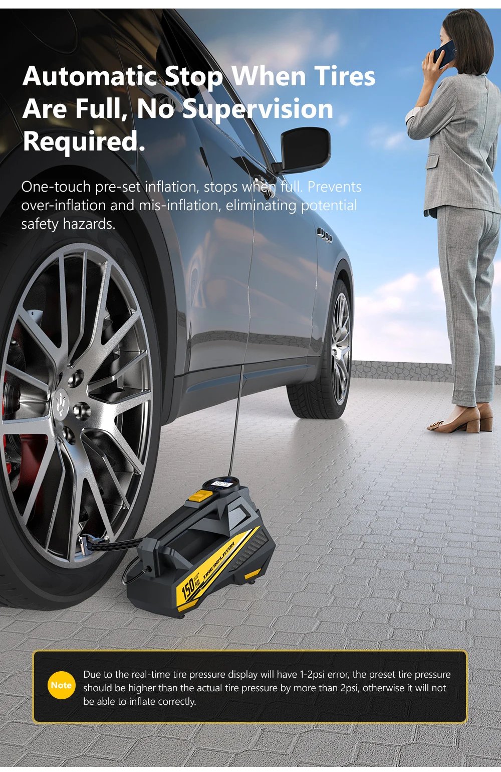 Corded Portable Car Air Pump Upgraded 12V 150PSI Electric Tire Inflator Pump Motorcycle Bike Ball LED Light Car Air Compressor Corded Portable Car Air Pump Upgraded 12V 150PSI Electric Tire Inflator Pump Motorcycle Bike Ball LED Light Car Air Compressor