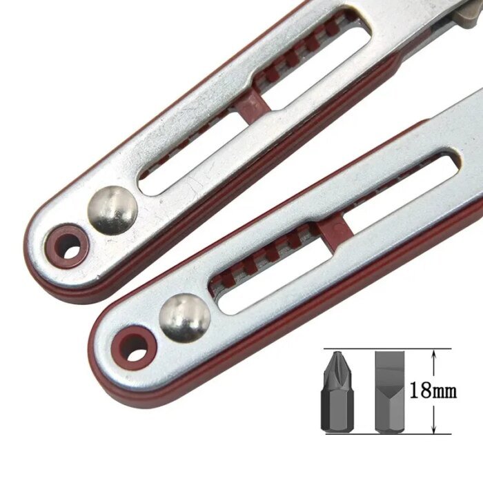 Red Elbow Bidirectional Ratchet Screwdriver Narrow Space Corner Turning Right Angle Cross Slotted Screwdriver Tool - Image 4