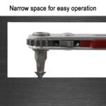 Red Elbow Bidirectional Ratchet Screwdriver Narrow Space Corner Turning Right Angle Cross Slotted Screwdriver Tool - Image 5