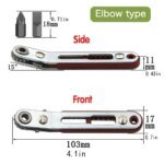 Red Elbow Bidirectional Ratchet Screwdriver Narrow Space Corner Turning Right Angle Cross Slotted Screwdriver Tool - Image 2