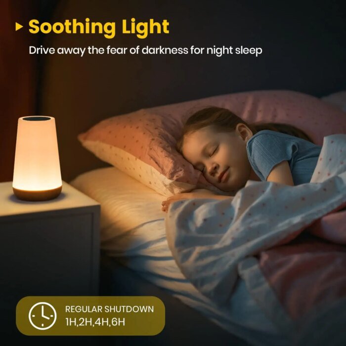 Table Lamp Bedside Lamp For Bedroom 13 Color Changing Touch Night Light RGB Remote Dimmable USB Rechargeable Portable Room Light - Image 5