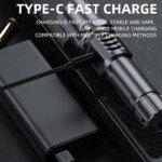 High Power XHP100 Led Flashlight Rechargeable Retractable Flashlight Digital Zoom Usb Hand Light For Camping,Outdoor And Emerge - Image 5