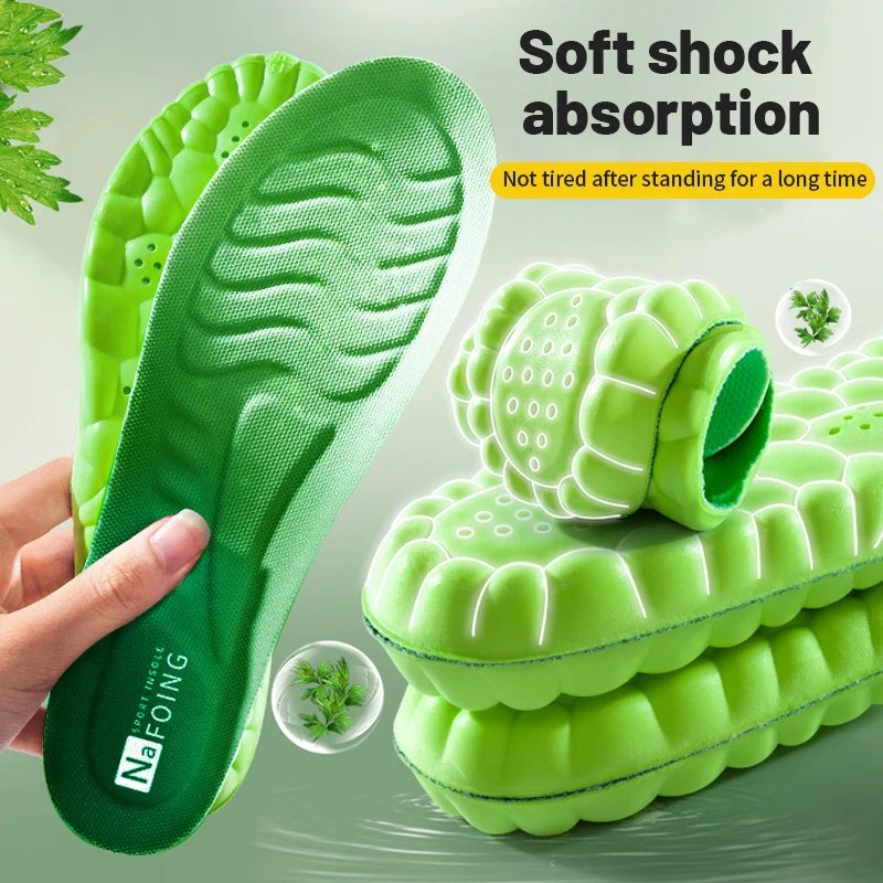 4D Orthopedic Sport Insoles Super Soft Breathable High-elasticity Shock Absorption Running Shoe Pad Anti-pain Deodorant Cushion 4D Orthopedic Sport Insoles Super Soft Breathable High-elasticity Shock Absorption Running Shoe Pad Anti-pain Deodorant Cushion