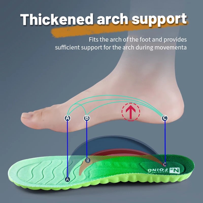 4D Orthopedic Sport Insoles Super Soft Breathable High-elasticity Shock Absorption Running Shoe Pad Anti-pain Deodorant Cushion 4D Orthopedic Sport Insoles Super Soft Breathable High-elasticity Shock Absorption Running Shoe Pad Anti-pain Deodorant Cushion