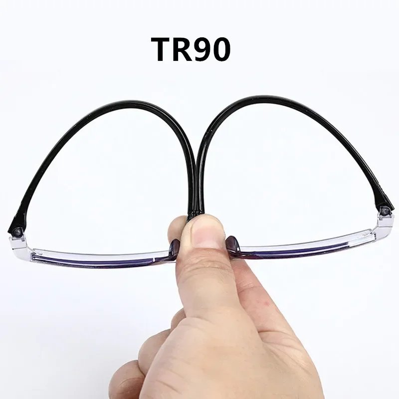 2 Pair New Men Women Rimless Reading Glasses Anti Blue Light Bifocal Far Near Magnification Eyewear Presbyopic Glasses +150 +200