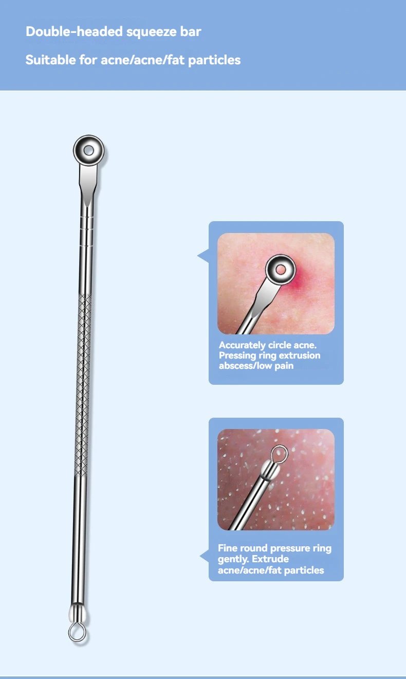 11Pcs Ingrown Hair Tweezers Acne Blackhead Removal Needles Black Dots Cleaner Pore Cleaner Deep Cleansing Face Skin Care Tools