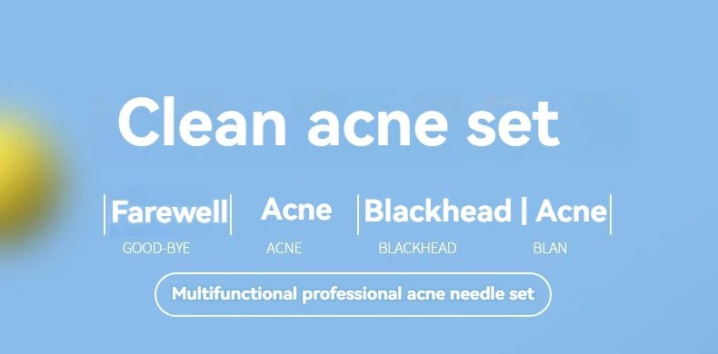 11Pcs Ingrown Hair Tweezers Acne Blackhead Removal Needles Black Dots Cleaner Pore Cleaner Deep Cleansing Face Skin Care Tools