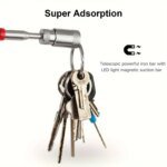 Portable Magnetic Pick Up Tool Extendable Telescopic LED Torch Magnet Rod For Repairing Shop - Image 4